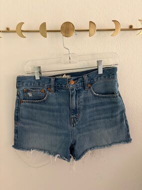 Madewell Relaxed Fit Raw Hem High-Rise Denim Shorts - Size 26